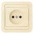 Розетка 1гн без З/К с/у крем керамика 16А Mimoza Makel (1/12/120)