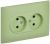 Розетка 2гн без З/К шторки с/у мятный в сборе 10А SK-R09M SKANDY IEK (1/10/100)