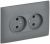 Розетка 2гн без З/К шторки с/у серый в сборе 10А SK-R09Gr SKANDY IEK (1/10/100)