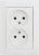 Розетка 2гн без З/К с/у белый 16А Defne Makel (1/12/120)