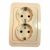 Розетка 2гн с З/К с/у крем 16А Mimoza Makel (1/12/120)