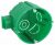 Коробка установочная ЭРА KUTS1-68-45-green для твердых стен зеленая с саморезами, один стыковочный узел Коробка установочная ЭРА KUTS1-68-45-green для твердых стен зеленая с саморезами, один стыковочный узел