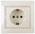 Розетка Intro Plano 1-206-02 с заземлением 2P+E Schuko со шторками, 16А-250В, IP20, СУ, слоновая кость Розетка Intro Plano 1-206-02 с заземлением 2P+E Schuko со шторками, 16А-250В, IP20, СУ, слоновая кость
