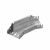 Угол д/листового кабель.лотка 45° горизонтальн. без соединит. разъема нержавеющая сталь серый ПРОМРУКАВ