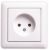Розетка 1гн без З/К с/у белый в сборе 16А W59  Systeme Electric (1/10)