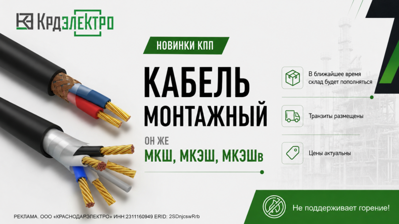 Новинка — монтажные кабели МКШ, МКЭШ и МКЭШв