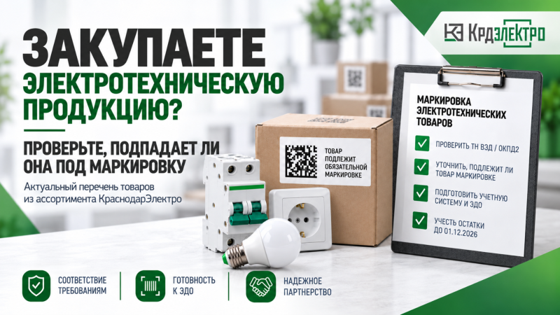 Закупаете электротехническую продукцию? Проверьте, подпадает ли она под маркировку Закупаете электротехническую продукцию? Проверьте, подпадает ли она под маркировку